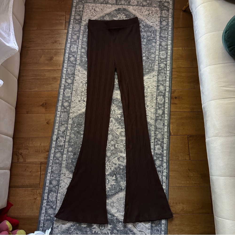 Zara Elegant Brown Flared Pants